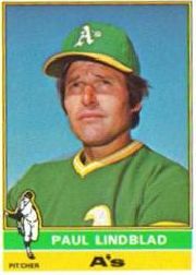1976 Topps Baseball Cards      009       Paul Lindblad